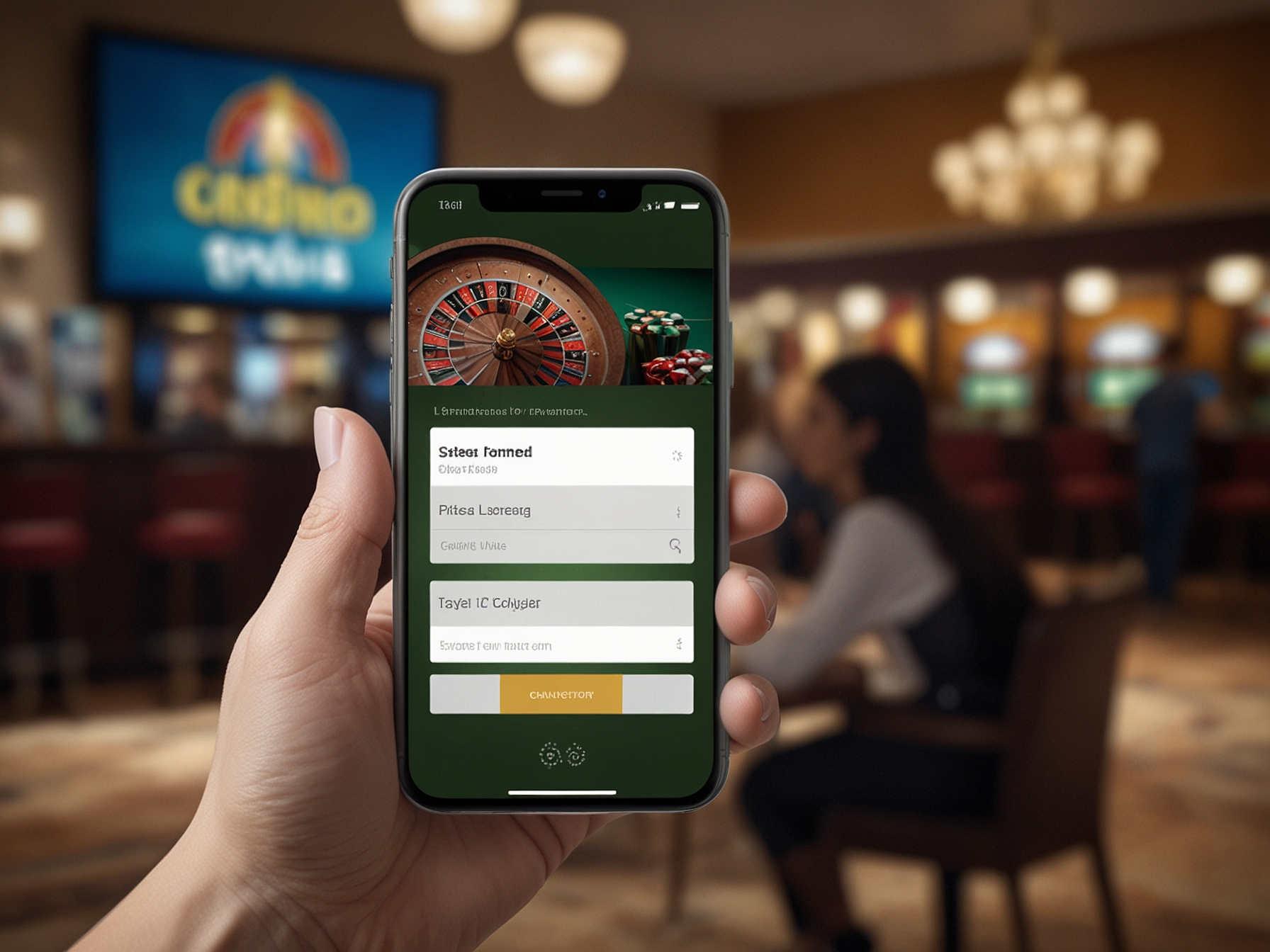 Quick actions image showing registration and login on mobile